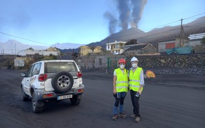 Investigadores de la Universidad de La Laguna realizan trabajos en la erupción de La Palma